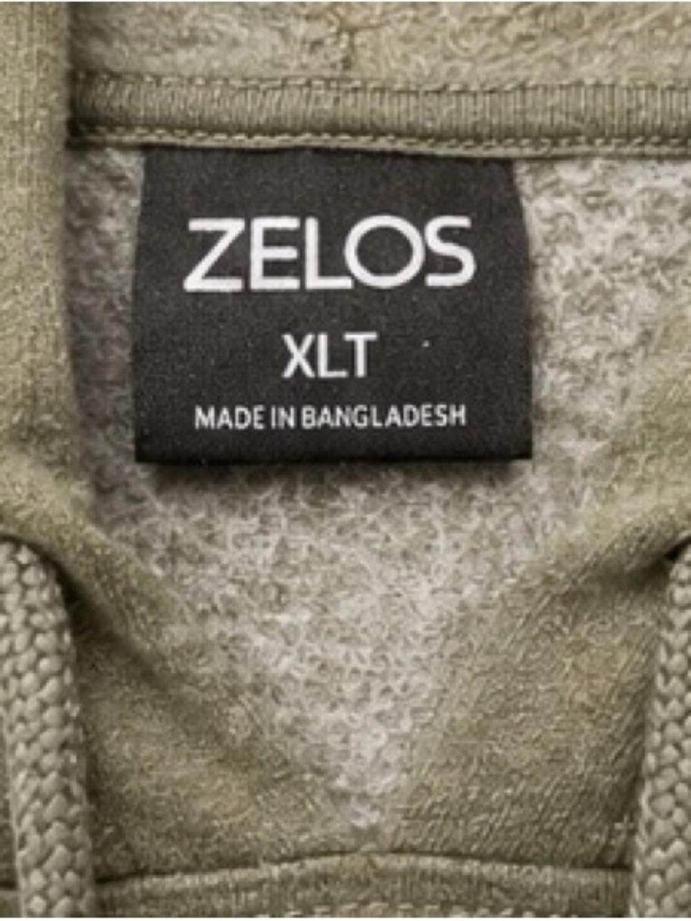ZELOS USA American Flag hoodie in olive/army green